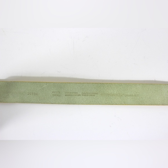 1980’s Lemon Yellow Genuine Leather Belt Small S Vintage Madein Canada Wide Gold - Picture 8 of 8